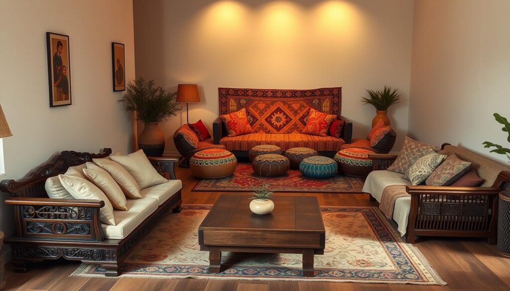 Cultural furniture arrangements from global traditions