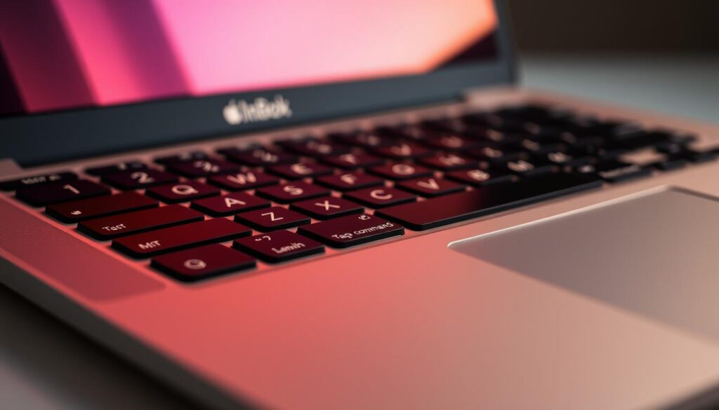 Mac command keys on a keyboard