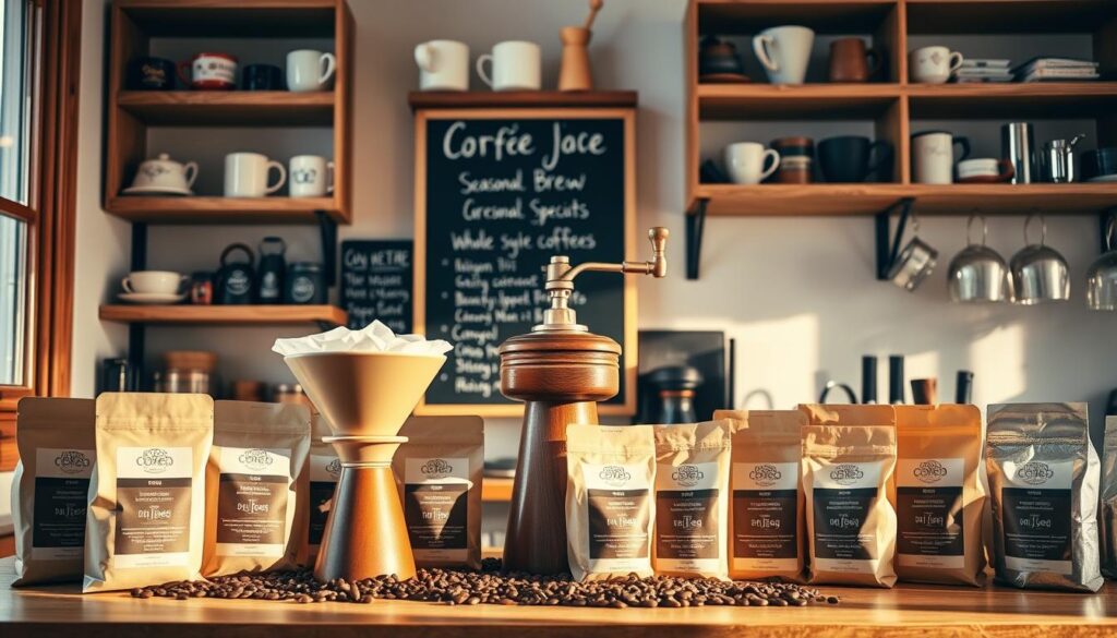 Personalized coffee ritual with seasonal brew options