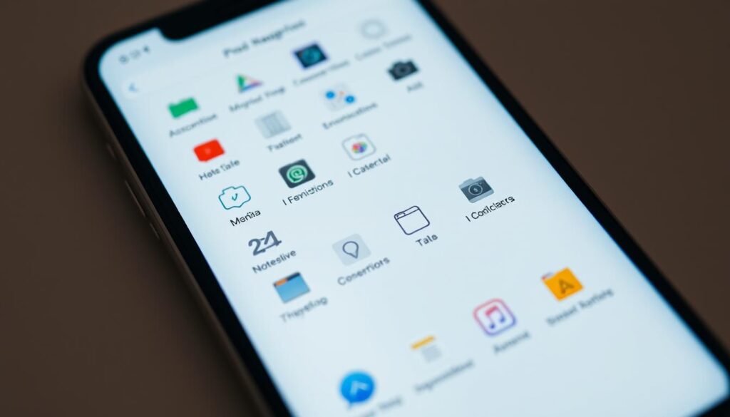 built-in phone organization tools