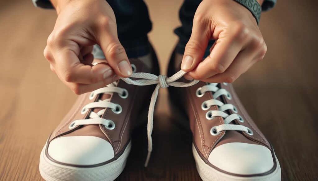 bunny ears shoe tying steps