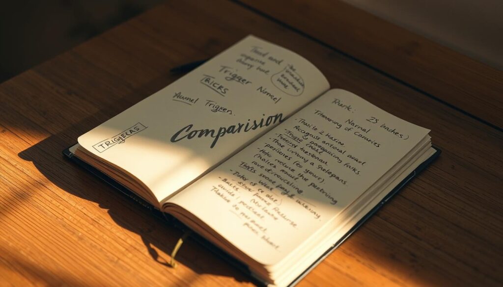 comparison triggers journal