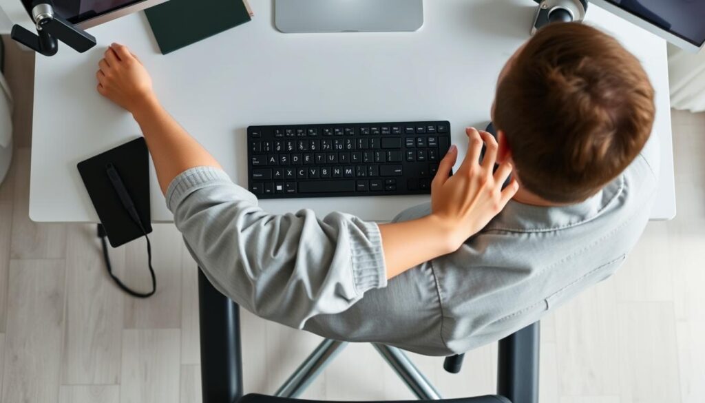 correct typing posture