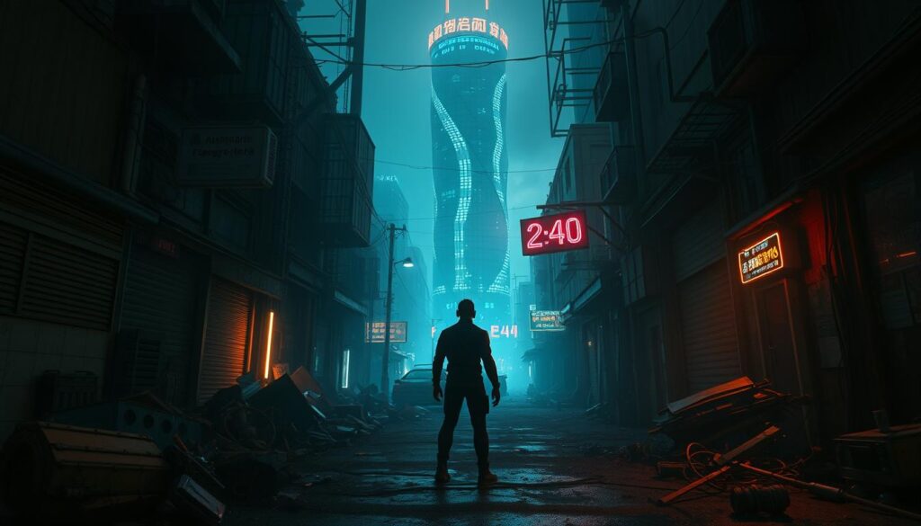 micro sci-fi scene