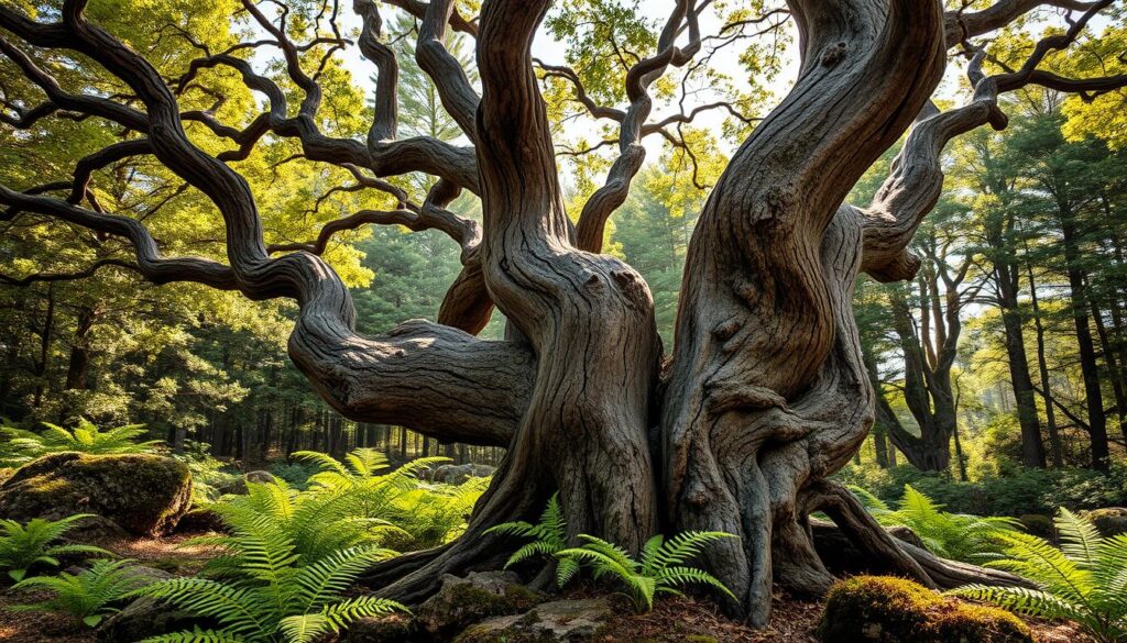 natural imperfection in a twisted tree