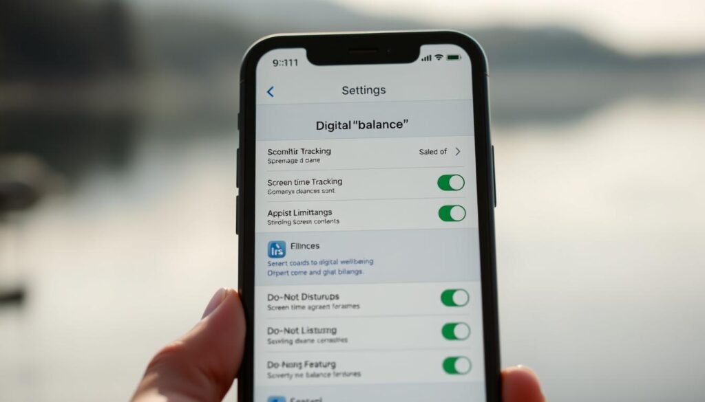 phone settings for digital balance