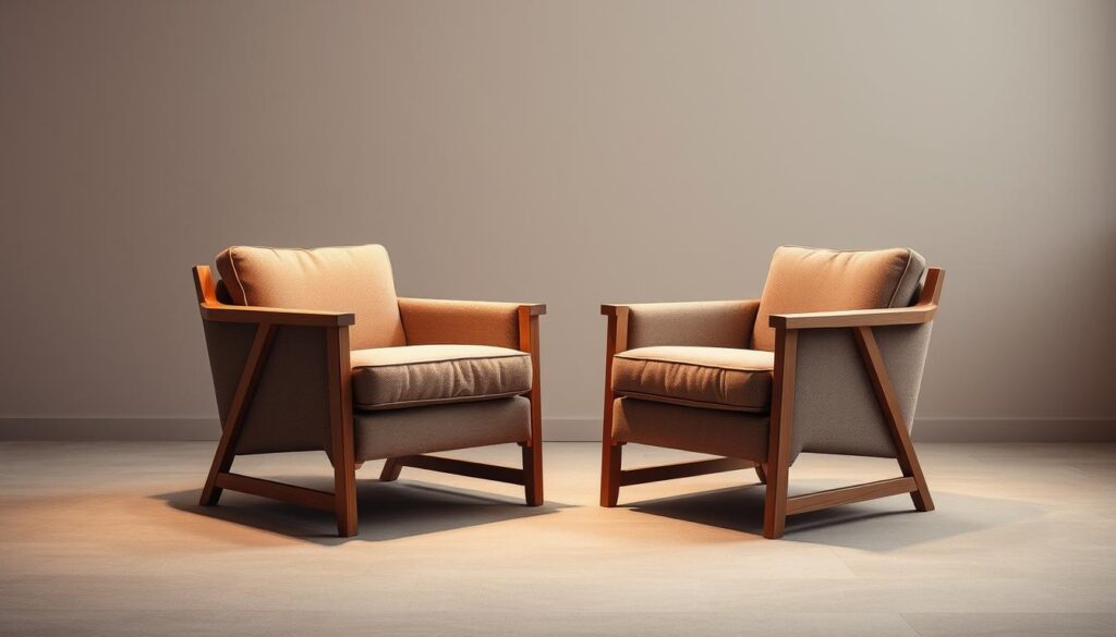 two chair arrangement in a conversation area