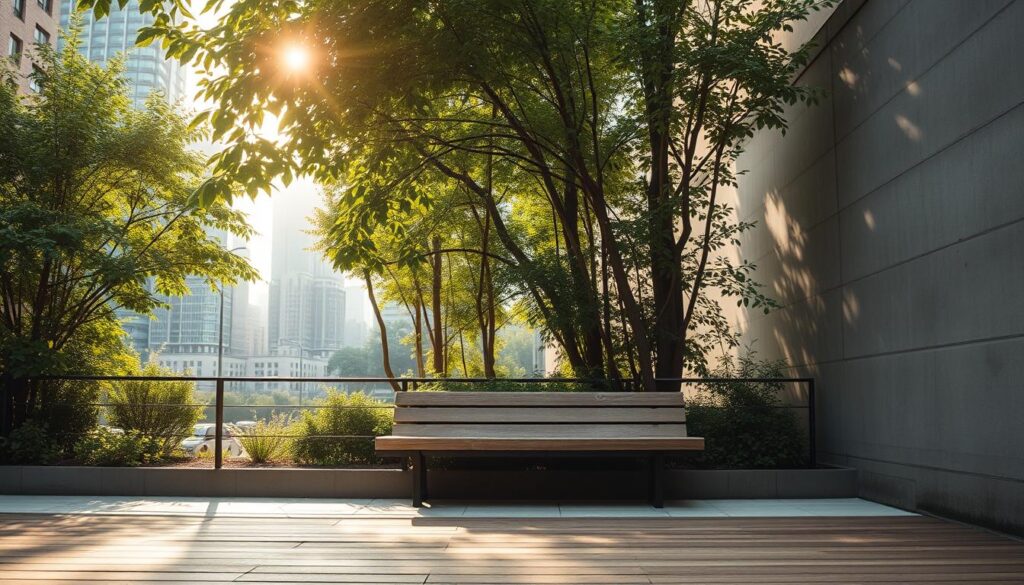 urban meditation spot bench meditation
